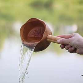 竹制中式水瓢水勺舀实木竹茶勺茶则茶铲厨房米瓢面瓢盆饭勺竹制品