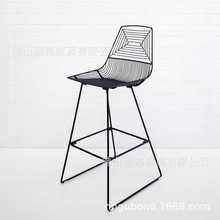 外贸热供款式铁线吧椅室内家用铁线椅金属镂空铁线吧台椅