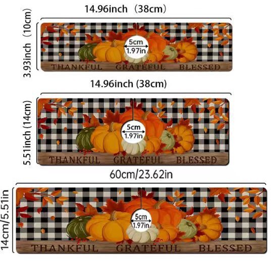 Cross-Border Thanksgiving Autumn Pumpkin Kitchen Countertop Faucet Drain Mat Washbasin Splash-Proof Stain-Resistant Easy-Care Mat