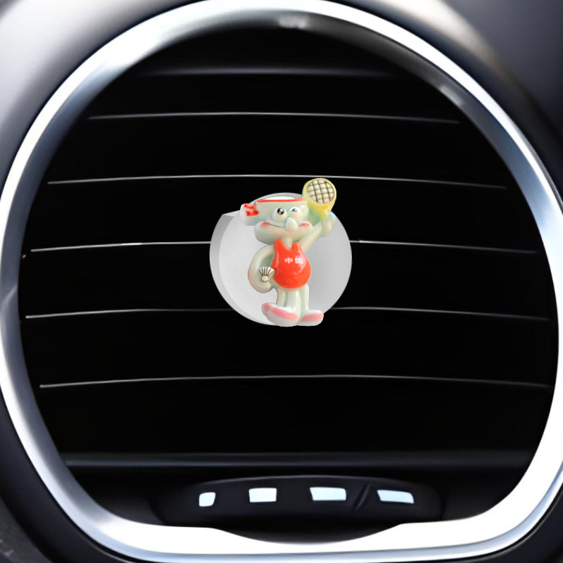 Nueva creatividad SpongeBob accesorios de automóviles dibujos animados consola central de aire acondicionado accesorios de salida de aire