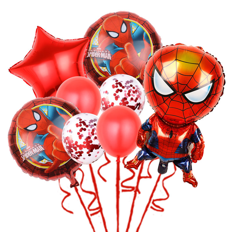 Marvel traje globo Iron Man Capitán América Spider-Man Avengers tema niño Decoración de cumpleaños