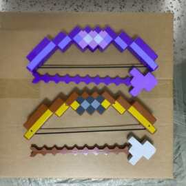 方块世界像素弓箭玩具模型儿童男孩游戏周边泡沫武器玩具批发