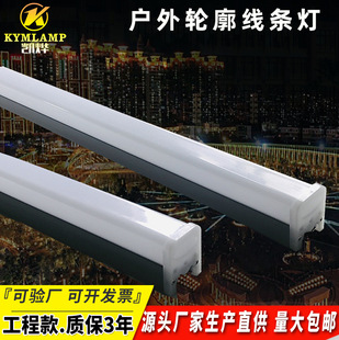 LED Line Light Outdoor Waterproof Yellow Light Line Light Building Body Lighting Colorful Marquee Lamp with External Control Full Color Light Strip