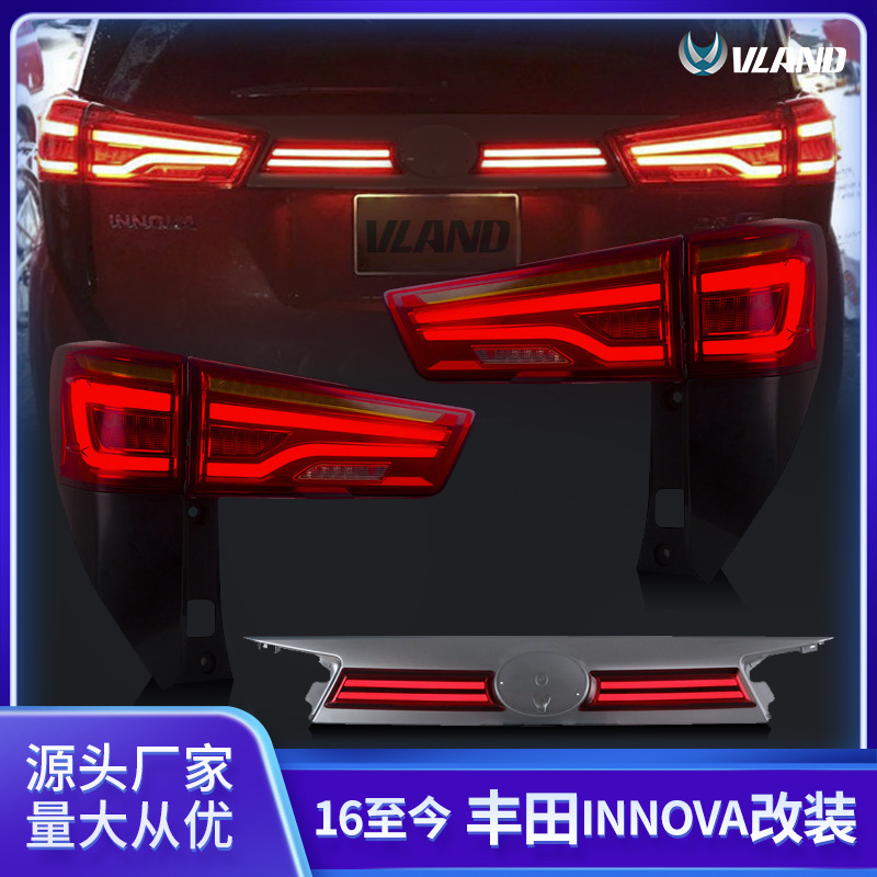 The modified taillights are suitable for 2016 to present Toyota Innova models with flowing turn signals and taillight assemblies