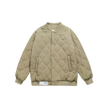 棉衣外套男冬季韩版街头ins潮流休闲帅气个性嘻哈格子棒球服夹克