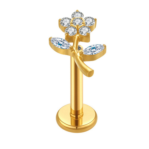  Winning New G23 Titanium Small Floral Earrings, Fresh and Cute Style + Must-Have for Cute Girls