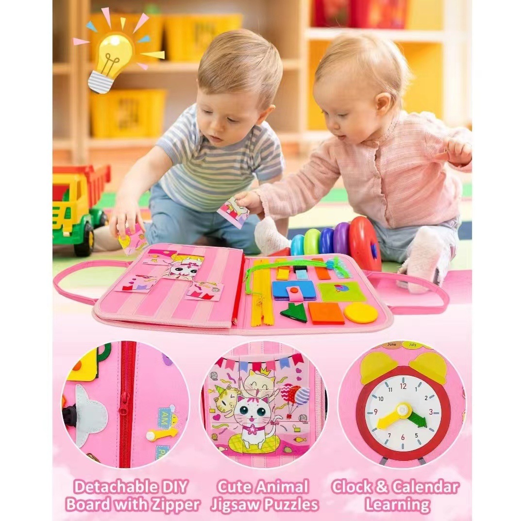 Transfronterizo para la educación temprana de los niños Junta ocupada Juguetes para bebés paquetes para proporcionar PCC CE Junta de aprendizaje de fieltro