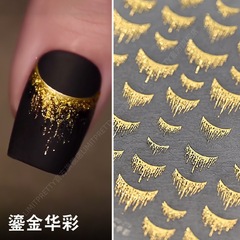 新商品の金華彩のアイロンのネイルシールが爆発して金の歳月のレーザーを流します。