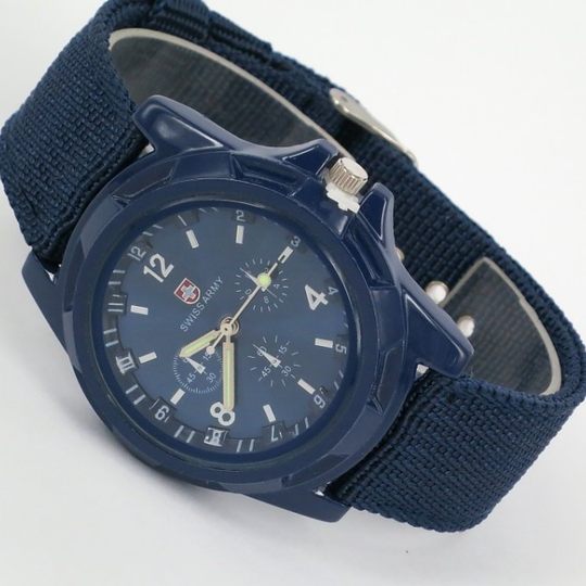 Fashion nylon band Simple Men's Watch cloth band military watch trend luminous needle sports watch men's and women's watch spot