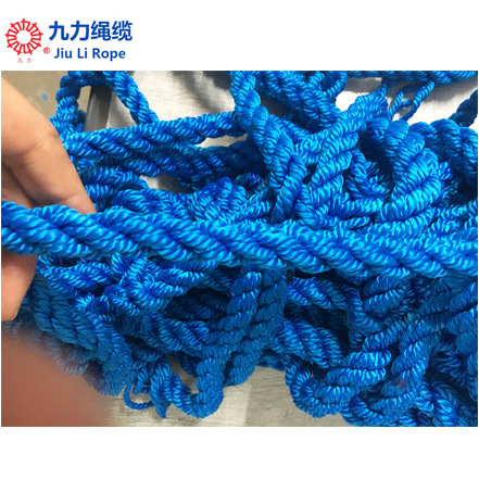 【厂家直销】三股蓝色丙纶长丝绳直径4mm~72mm
