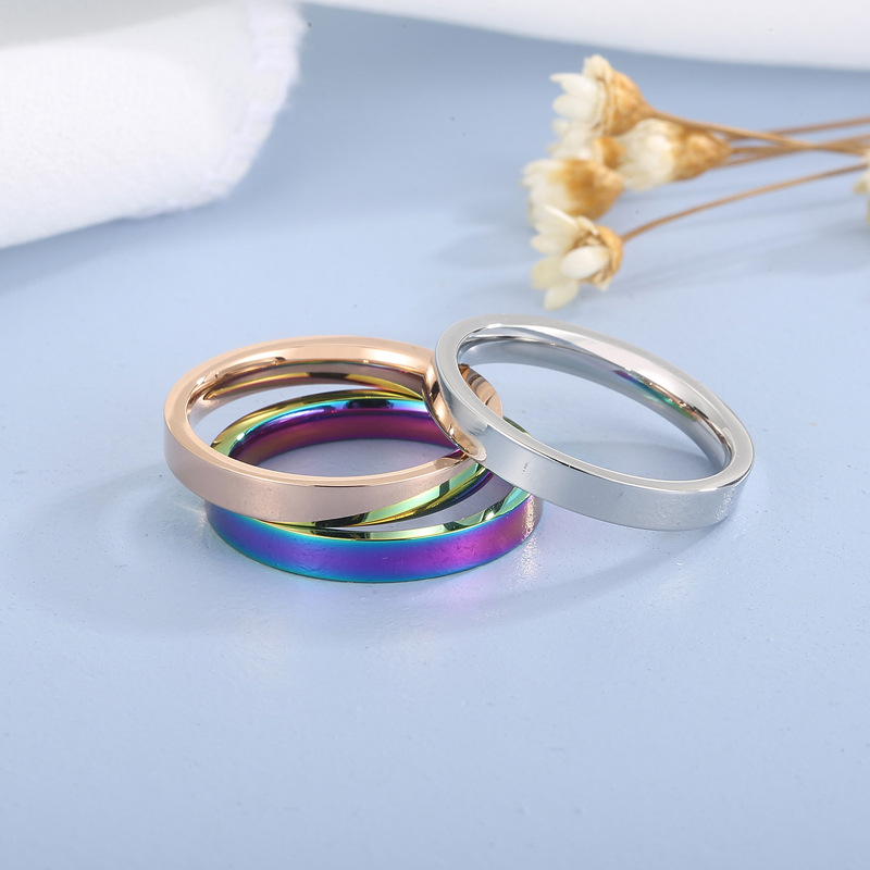 Round Pattern Unisex Gender PVD Coated 18K Gold Plated Round Stainless Steel Fashion Waterproof Non Tarnish Rings