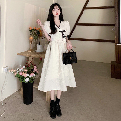 【Original Fabric + Design】2025 Summer New Design Sensory Improvement Cheongsam High-Waist Slimming A-Line Dress