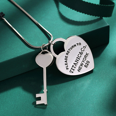 Europe and America new pattern love key Pendant sweater chain personality fashion have more cash than can be accounted for Necklace temperament Versatile Simplicity Jewelry