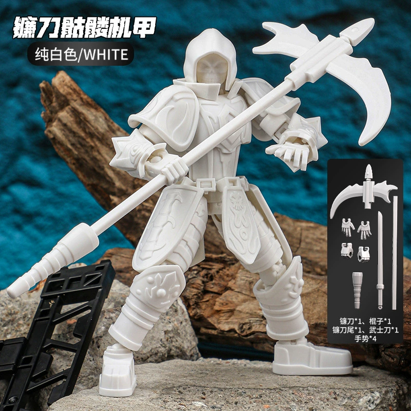 Подвижная кукла-скелет, китайский сборный строительный блок, механический манекен Lucky 13, серия настольных украшений, ручная работа