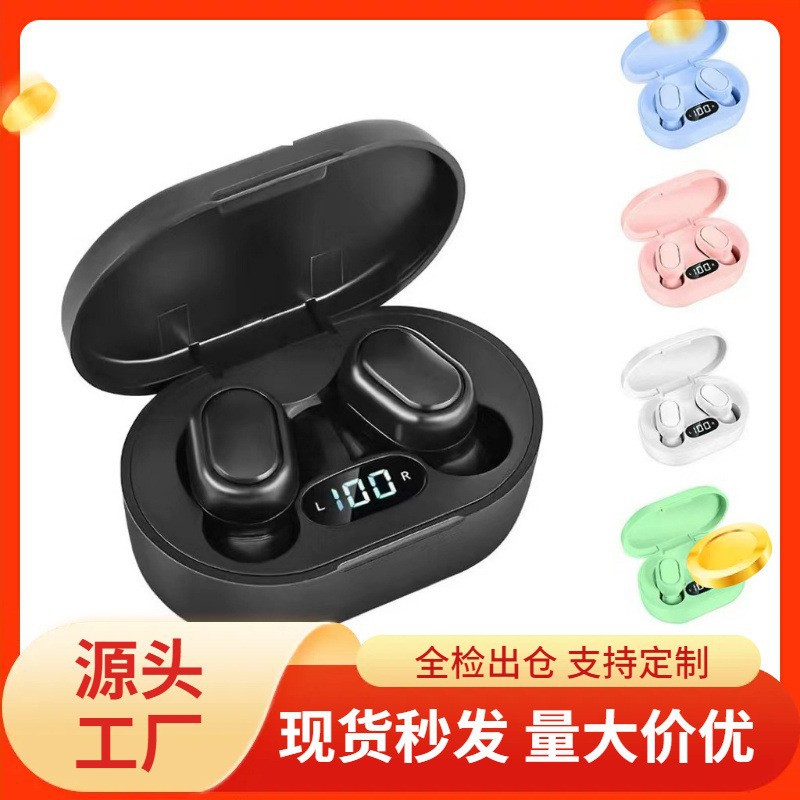 Venta directa de fábrica E7S en la oreja, batería de larga duración, auriculares Bluetooth inalámbricos reales para juegos de deportes electrónicos de alta calidad personalizables