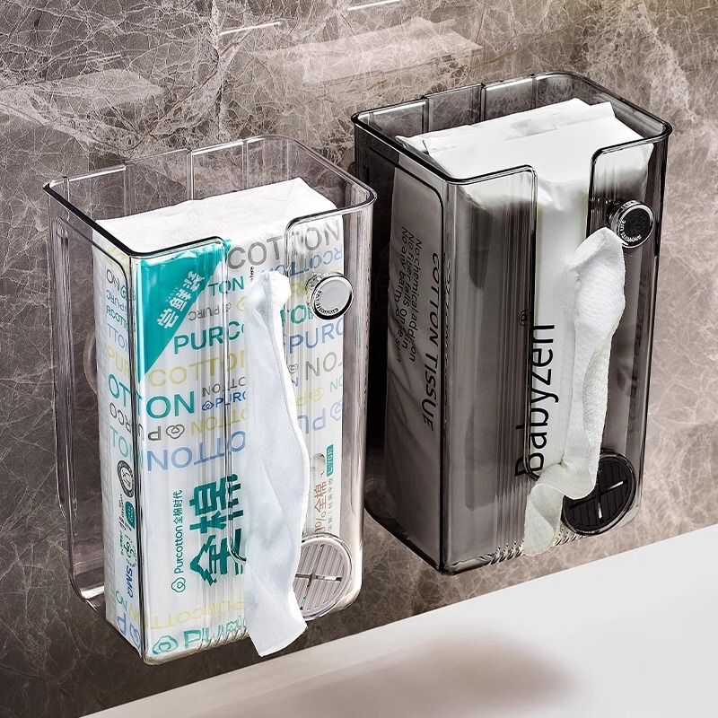 Suction Cup Toilet Tissue Box Toilet Paper Box Toilet Paper Box Toilet Paper Box Hand Paper Box Wash Towel Storage Rack Wall Hanging Punch-Free