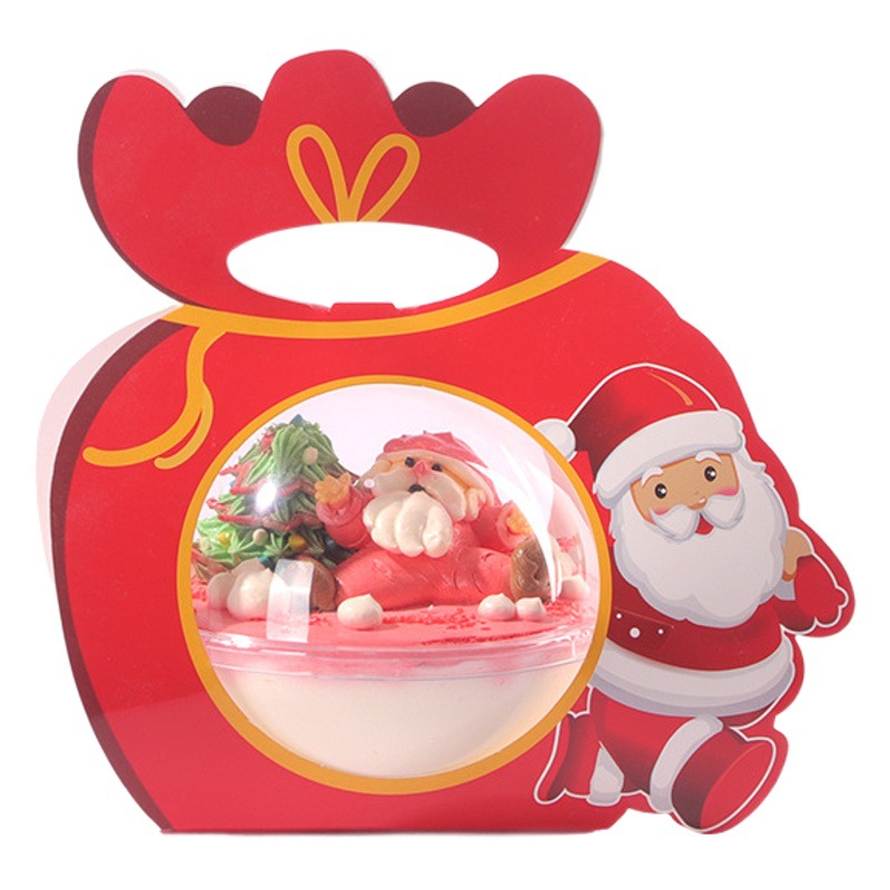 Navidad mousse bola caja de la torta Internet celebridad Nochebuena manzana caja de embalaje de galletas dulces caja de la bola de regalo portátil