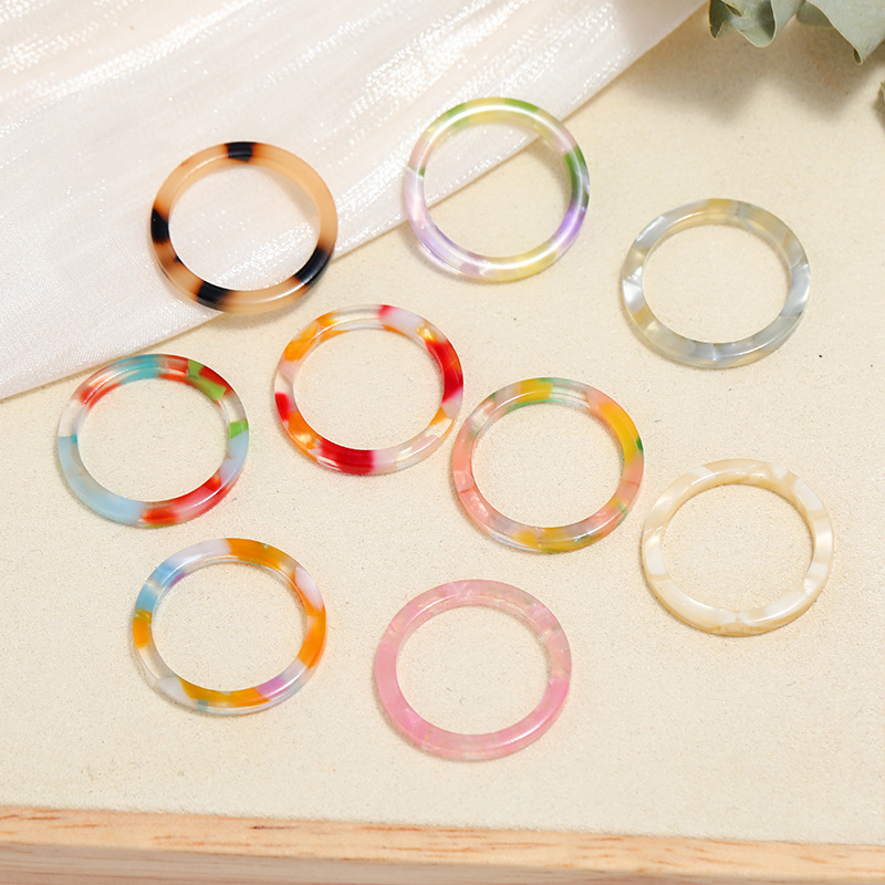 Retro Acrylic Color Geometric Ring Wholesale display picture 1