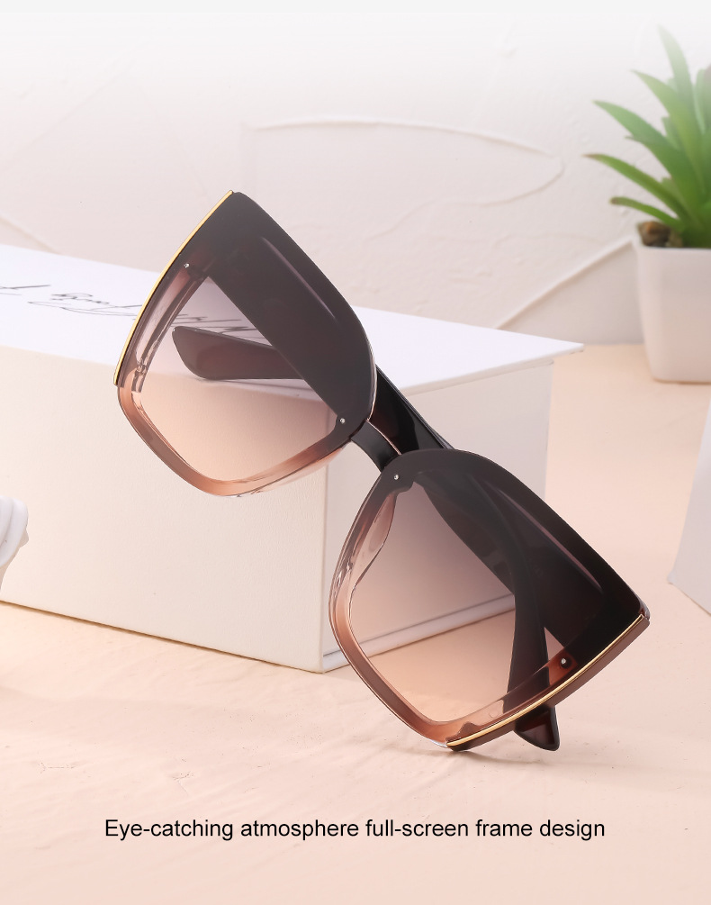 Modische Cat Eye Sonnenbrille Für Damen Mit Großem Rahmen_voghion.com