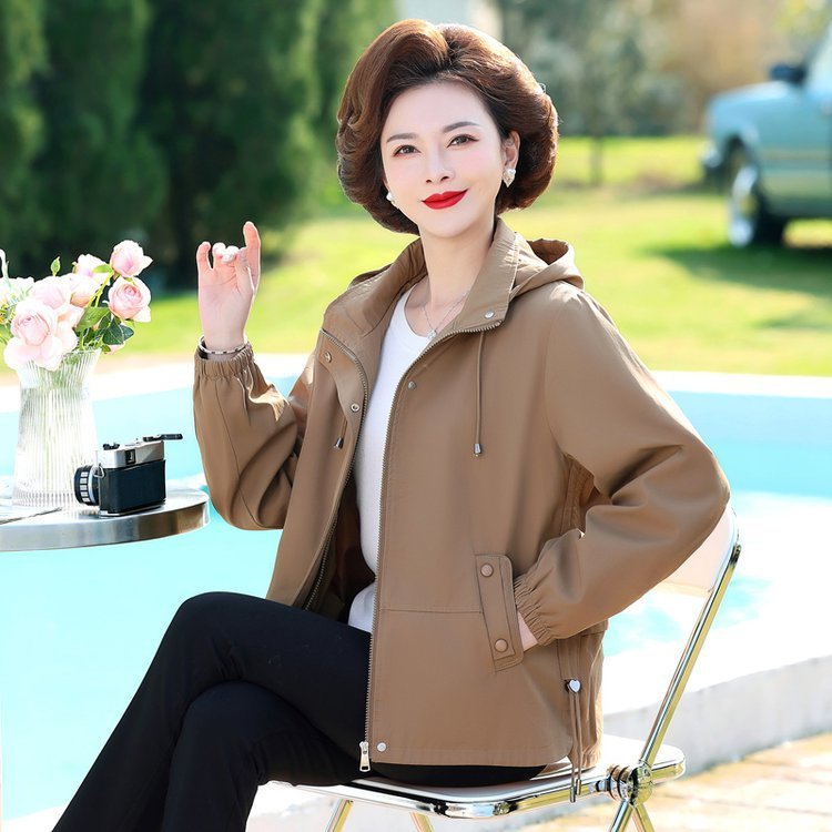 中老年女春装外套2025新款妈妈装短款高端洋气风衣中年女装上衣女|undefined
