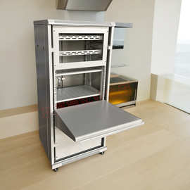 定制开放式网络机柜机架服务器布线机柜弱电机箱监控通讯设备柜9U