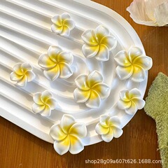 グラデーションカラーのプルメリアジュエリーアクセサリー DIY 手作りヘアピン素材頭飾り装飾衣類靴と帽子アクセサリー