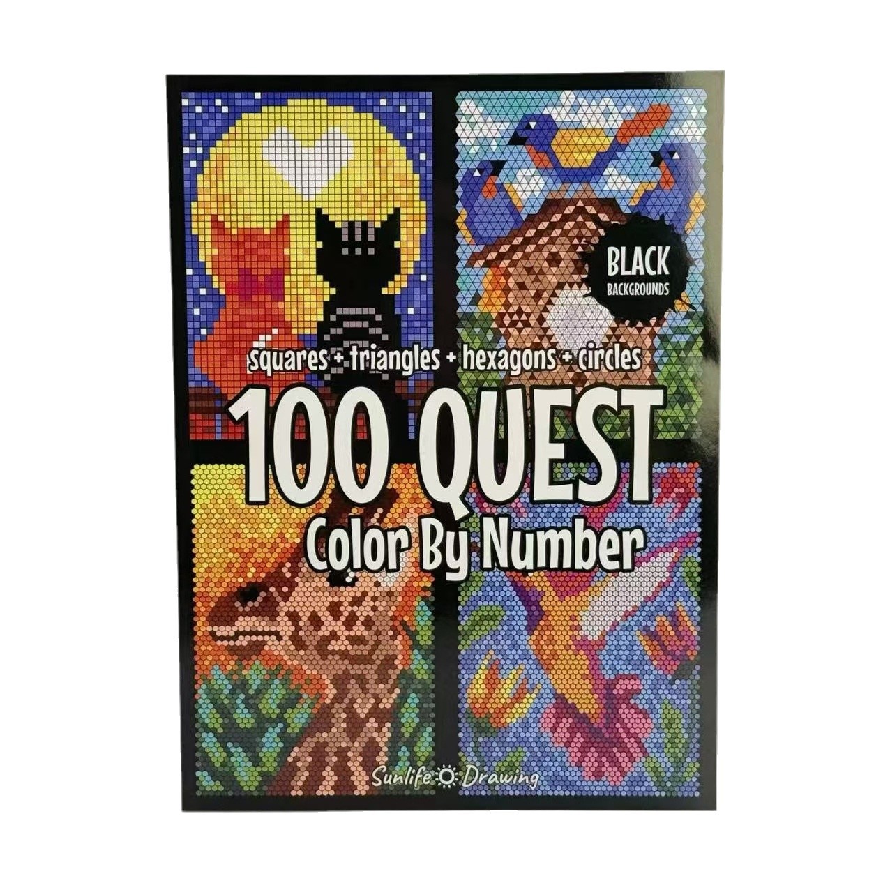 Nuevos productos transfronterizos 100QUESTColorByNumber Adultos colorido exploración libro de actividades de colorido libro de colorido
