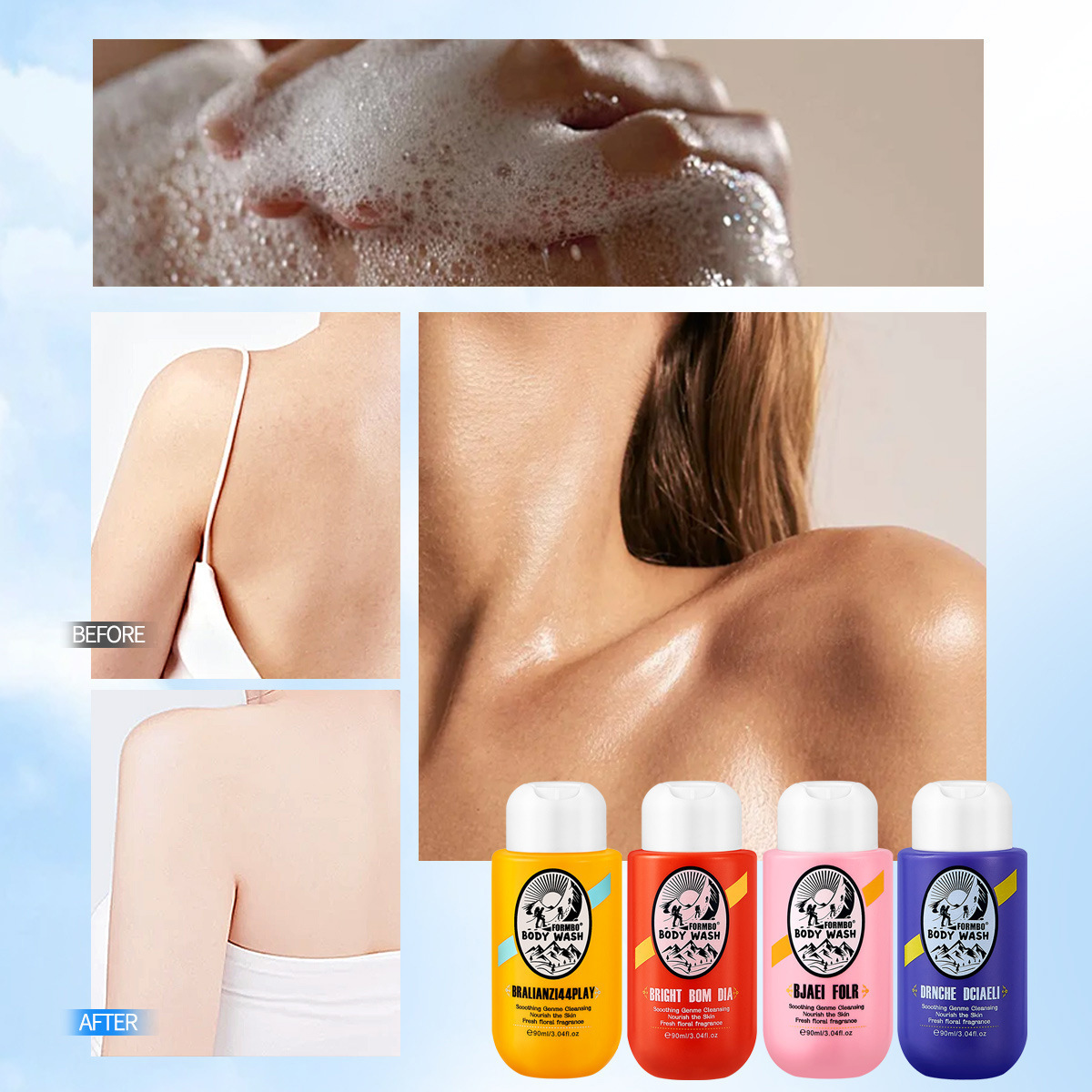 Plataforma transfronteriza FANGBAO FORMBO Brasil perfume jaqueta de baño caja humectante 90ML fábrica comercio al por mayor image 1
