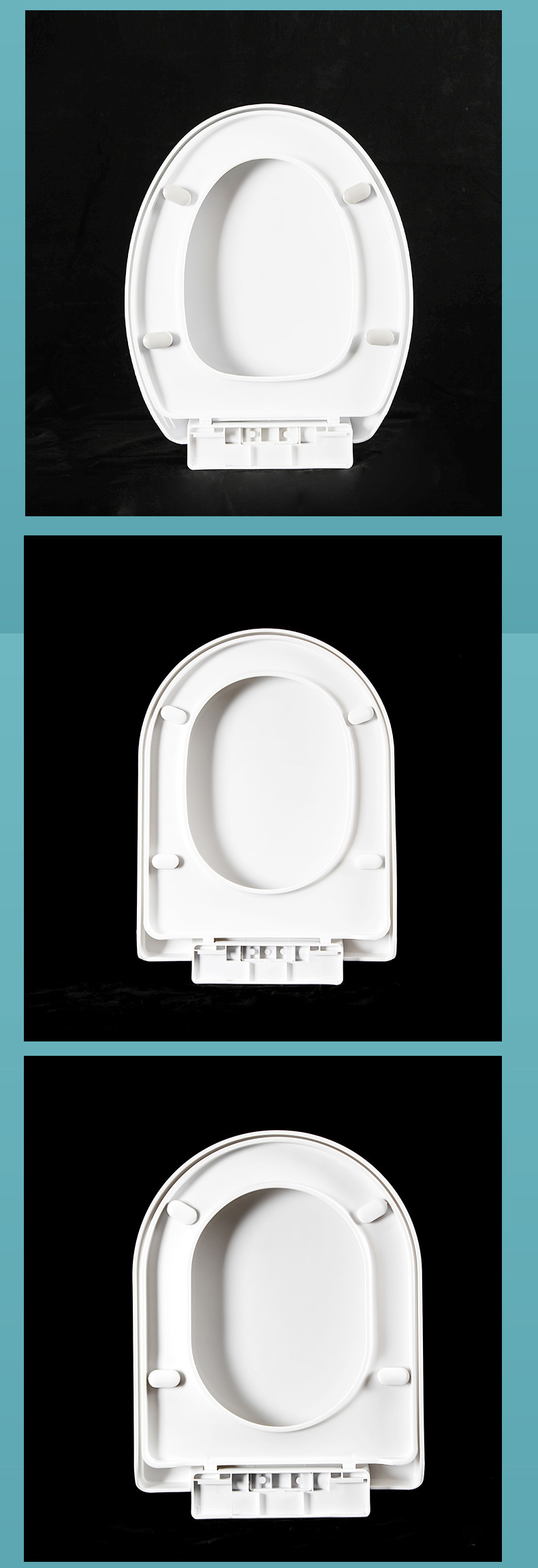 Manufacturer's in-stock bottom-mounted toilet seat covers, household slow-lowering silent anti-wear round head toilet seat covers, thickened bottom-mounted toilet seat covers undefined