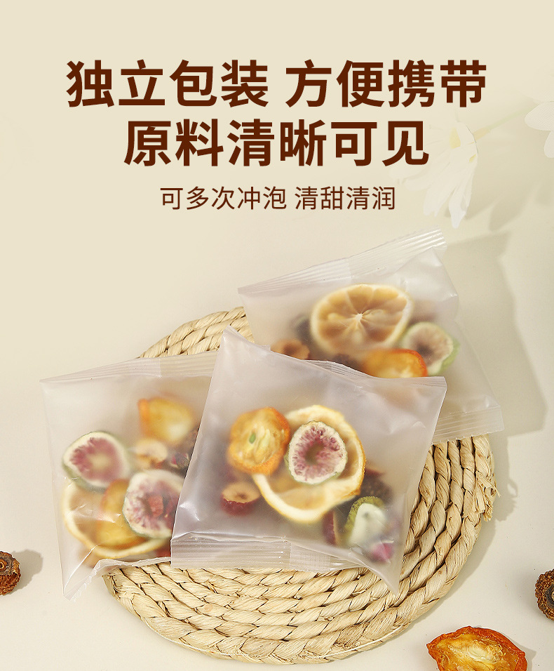 Morning C Evening A Fruit Tea Set 20 Bags Lemon Rosa Roxburghii Fig Blend Herbal Tea quality and texture
