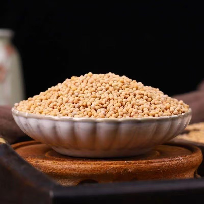 Bai Jie Zi (Sinicu White Mustard Seed) — Dried Food Herb for Tea & Powder in use