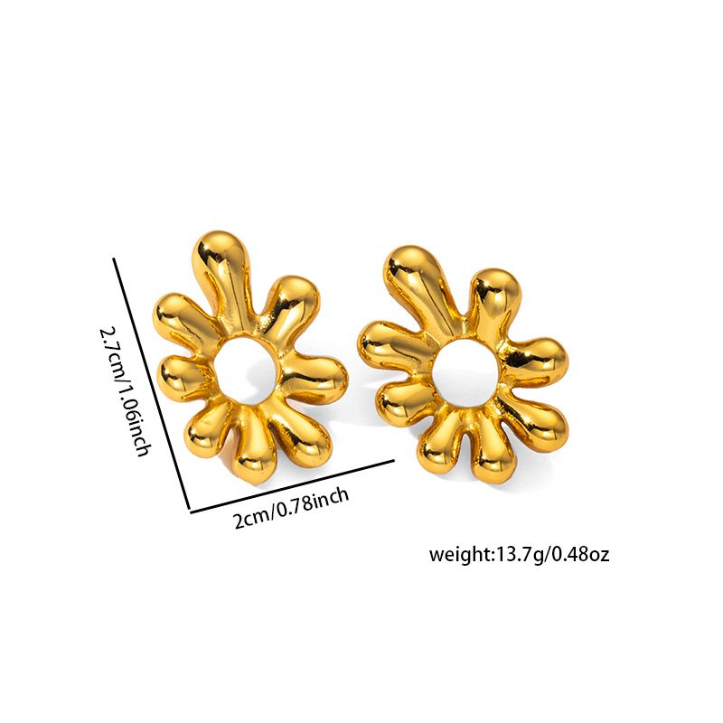12g Weight 0.03µm Gold Plating Thickness Electroplated Gold Plating Process 201 Stainless Steel Ear Needle Material Golden Plated Plating Material Stone-Free Inlay Material Ear Studs Classification 1 Pair Quantity Daily Occasion 201 Stainless Steel Material Heart Shape, Flower, Spiral Pattern Women's Gender Elegant Style Plating Craft Heart Shape Flower Spiral Titanium Steel Elegant Waterproof Non Tarnish Surgical Steel Ear Studs 29