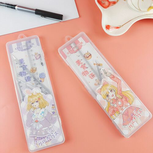 Student ruler 4-piece set exam stationery cartoon set ruler drawing ruler triangle plate protractor ruler wholesale
