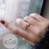 Bamboo retro fashionable ring, zirconium, Korean style, silver 925 sample, simple and elegant design, on index finger