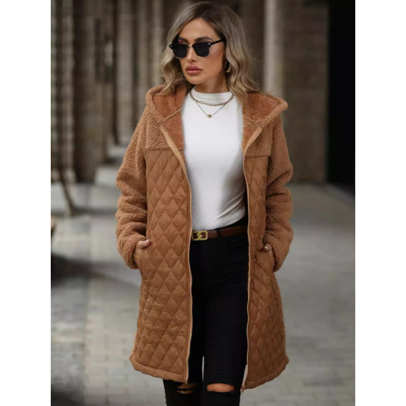 Wholesale Of Loose-Fitting Winter And Autumn Coats With Hood, Zipper, And Plush Lining_ecoleips.com