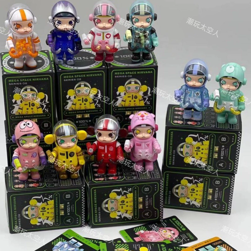 Коллекционная серия Bubble Mart Mega Space Molly Astronaut Jasmine второго поколения — коробка-головоломка ручной работы