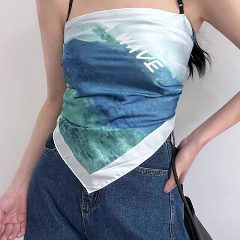 老钱风优雅搭配领巾小方巾70cm韩系新款丝巾女高级感复古百搭印花|undefined