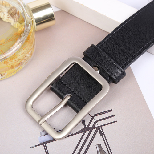 ins Hong Kong style cool belt male trend young people student Korean version versatile simple cool belt female Korean personality black