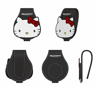 Car Sunglasses Holder Sun – Car Glasses Clip/Bill Clip - l-sanrio-upgraded-silicone-glasses-clip-classic-black-kt