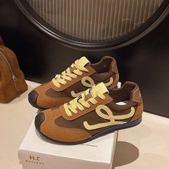 网红爆款软皮平底复古德训鞋女款2025秋季百搭轻便舒适运动休闲鞋