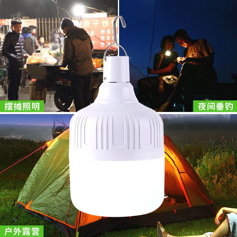 Luces de emergencia al aire libre súper brillantes, puestos de mercado nocturno, bombillas de carga móviles, luces de puestos de ahorro de energía, actividades de campamento, bombillas LED