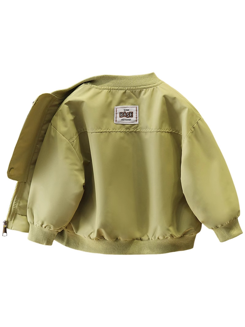 7663 chaqueta de primavera para niños 2025 nueva ropa para niños chaqueta coreana rufián abrigo de primavera y otoño con cuello alto uniforme de béisbol