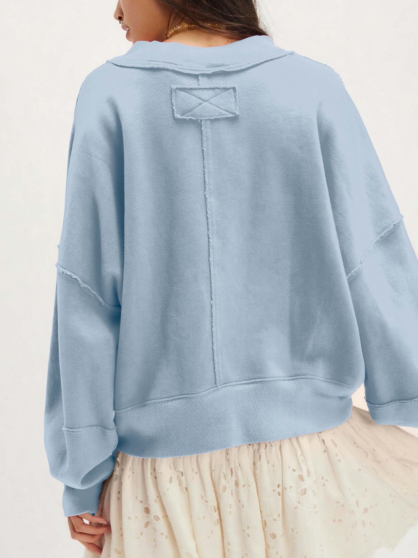Women's Long Sleeve Pullover Sweatshirt Casual Autumn Winter_voghion.com