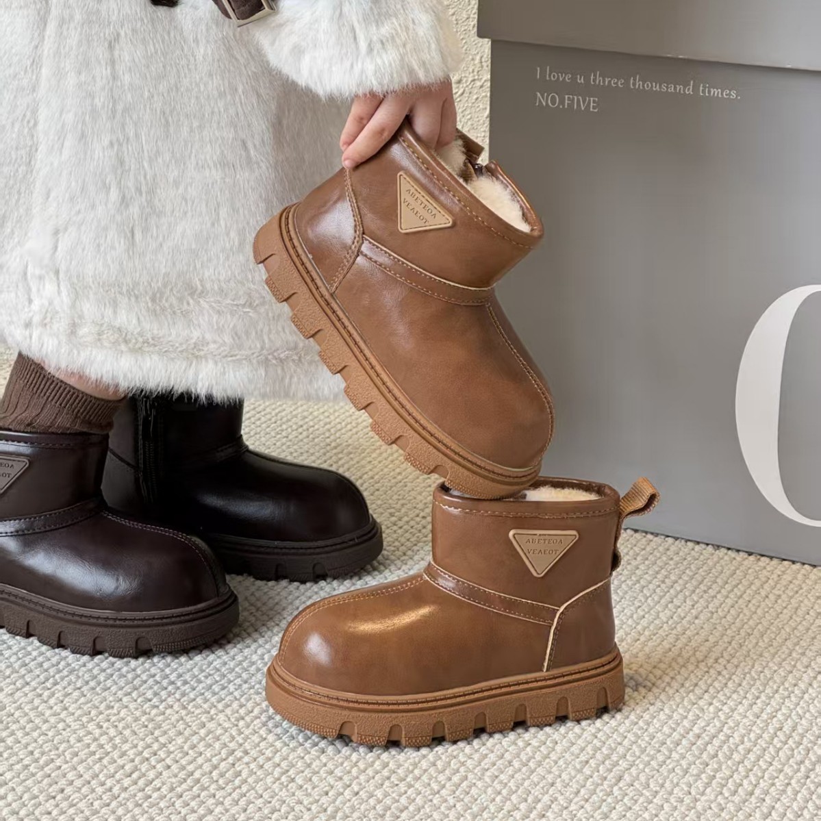 Children's winter keep warm boots for boys