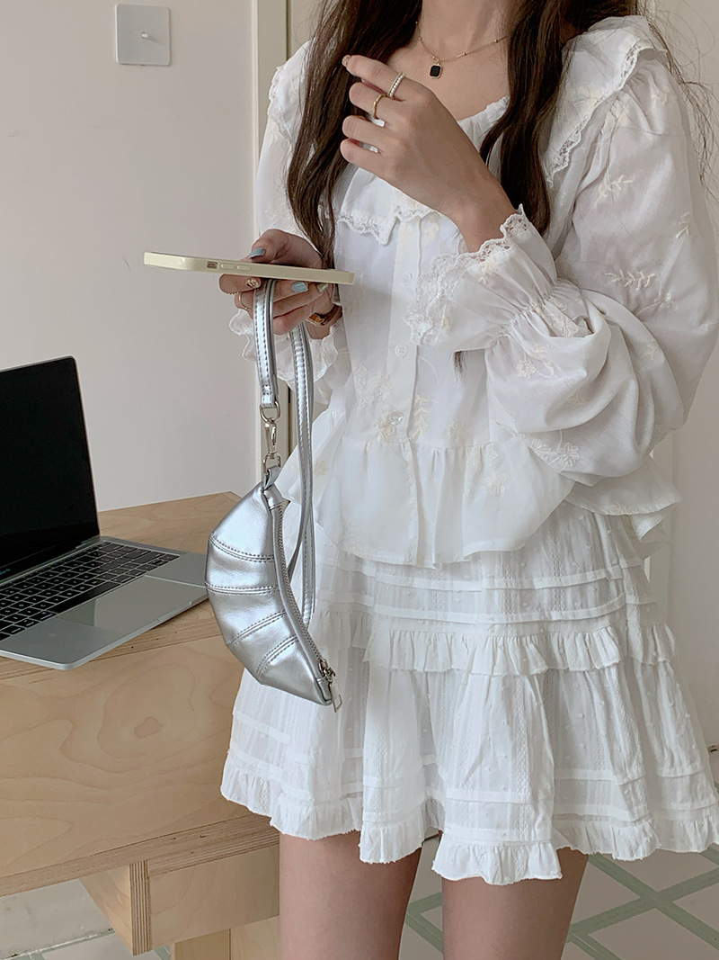 Portafoglio appeso al collo Zero con design carino a forma di corno di mucca e piccola mini borsa a tracolla concava per rossetto e auricolari_voghion.com