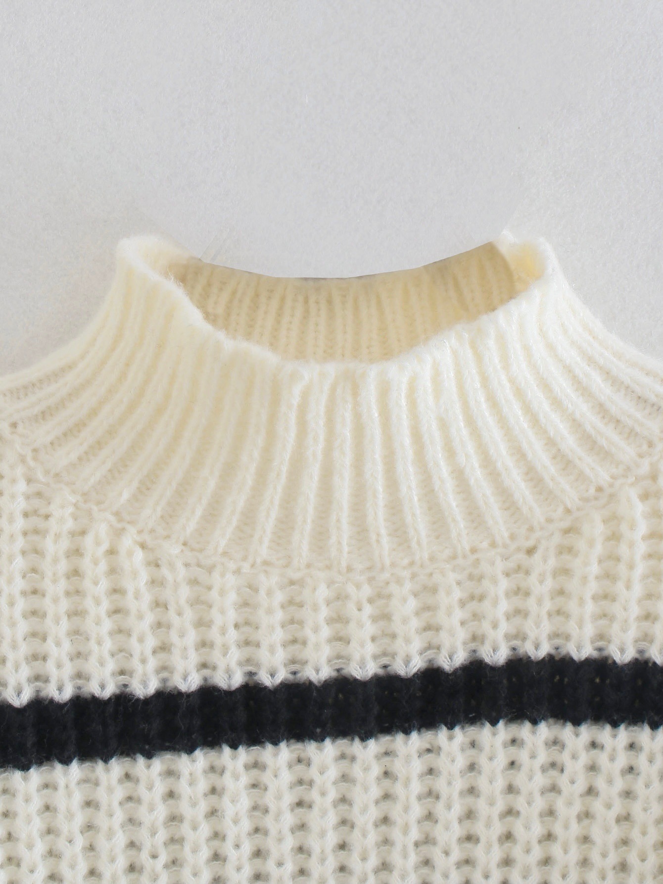 casual round neck striped knitted pullover sweater nihaostyles wholesale clothing NSAM87508