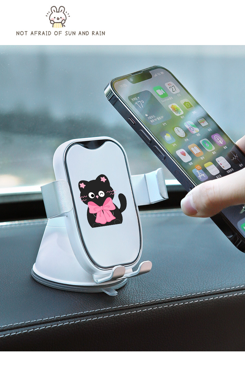Car Mobile Phone Holder Car Dashboard Suction Cup Fixed Anti-Shake Navigation Car Support Bracket Special Car Interior for Women
