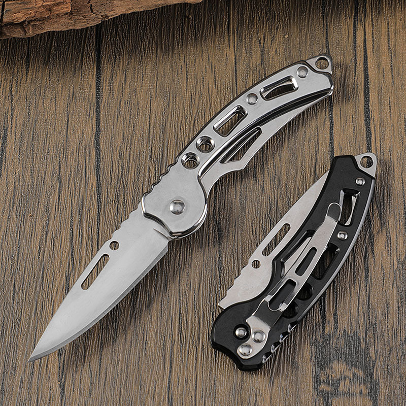 Outdoor Mini Field Folding Knife Stainless Steel Self-Defense Camping Knife Portable Fruit Key Knife