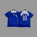2004 Brazil Away (Blue) + Custom 10