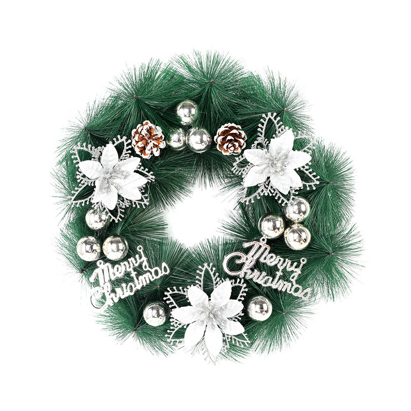 クリスマスガーランド装飾品人工模擬緑植物籐フロントドア花輪吊り下げノックフォード松葉逆さガーランド|undefined